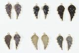 Lot: Amethyst Slice Pendants/Earrings - Pairs #84091-2